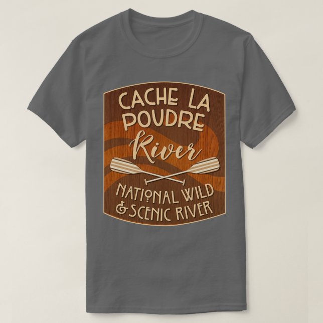 Cache La Poudre River National Wild und Landschaft T-Shirt (Design vorne)