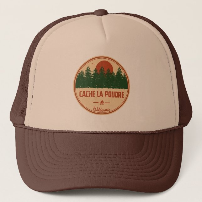 Cache La Poudre Wilderness Colorado Truckerkappe (Vorderseite)