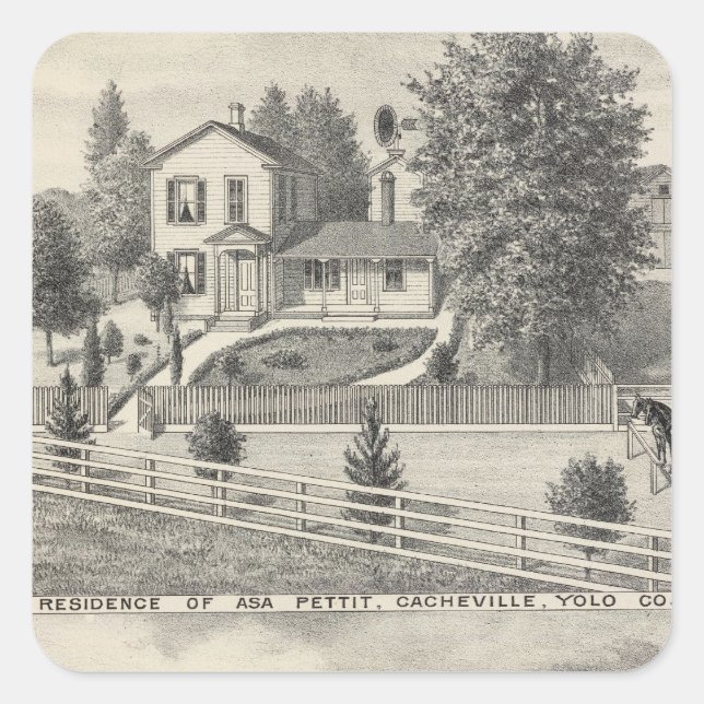 Cacheville res, Madison Quadratischer Aufkleber (Vorderseite)