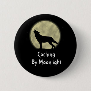Cachieren durch Mondschein Geocaching Swag-Button Button