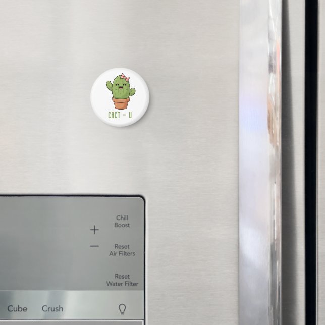 Cact-Us Lustiges Kaktus-Paar Pun Jubiläums-Geschen Magnet (In Situ (Kühlschrank))