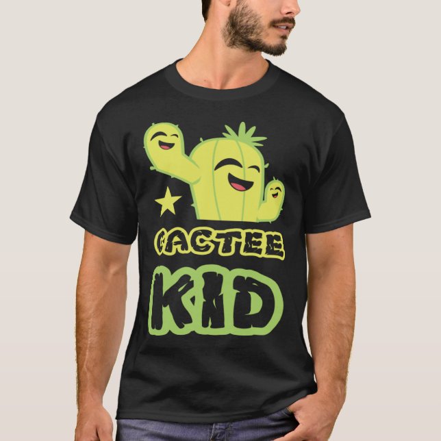 Cactee Kid Pot Gardening Succulent Plant Garden Vi T-Shirt (Vorderseite)