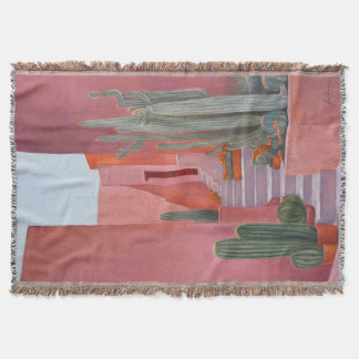 Cacti Ally | Art Throw Blanket | Original Painting Decke