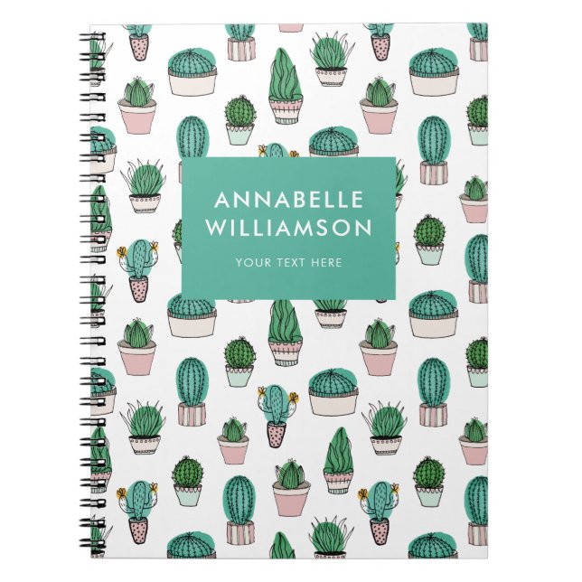 Cacti Cactus Pflanze Notizblock (Vorderseite)