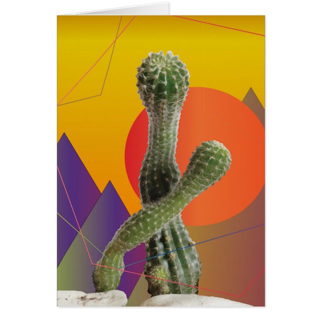 Cacti Elegant Grußkarte (Vorne)