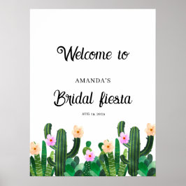 Cacti flowers Bridal Fiesta Poster
