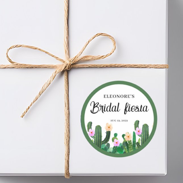 Cacti flowers  Bridal Fiesta  Runder Aufkleber (Von Creator hochgeladen)
