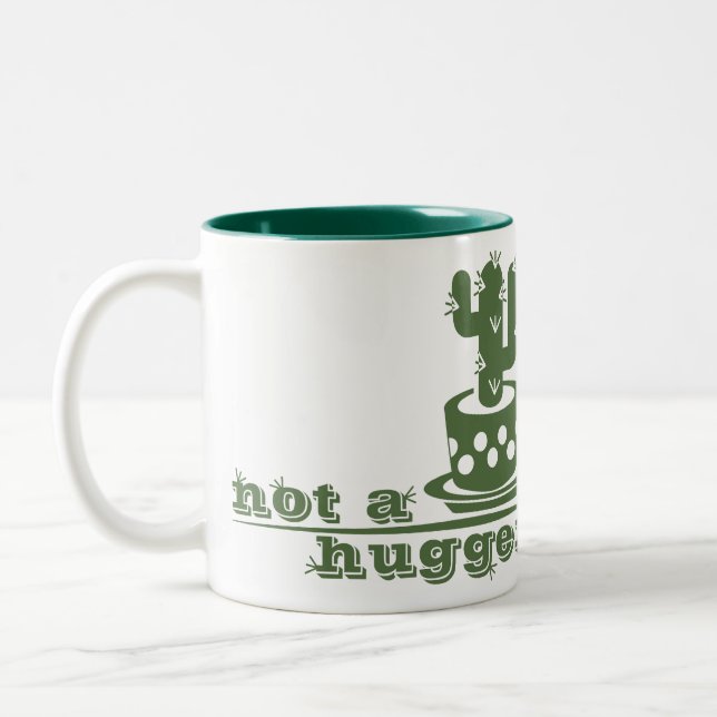 Cacti Kein lustiges Sprichwort Zweifarbige Tasse (Links)