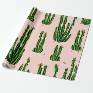 Cacti nahtlos Muster Aquarell. Kakteen in Blogs Geschenkpapier