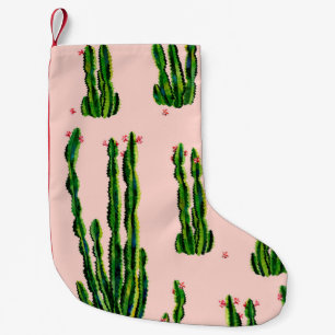 Cacti nahtlos Muster Aquarell. Kakteen in Blogs Kleiner Weihnachtsstrumpf