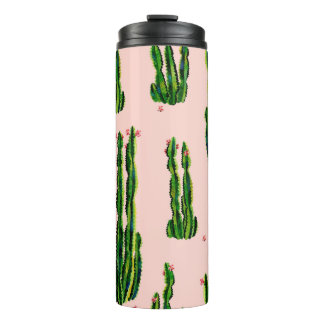 Cacti nahtlos Muster Aquarell. Kakteen in Blogs Thermosbecher