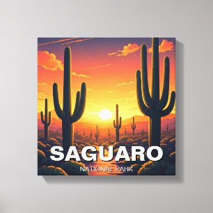 Cacti - Nationalpark Saguaro Leinwanddruck