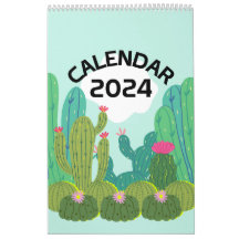 Cacti Paradise Calendar 2024