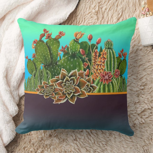 Cacti Pillow Kissen (Decke)