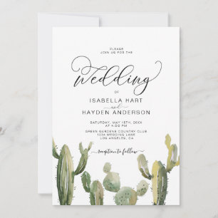 Cacti Succulents Cactus Boho Wüste Wedding Einladung