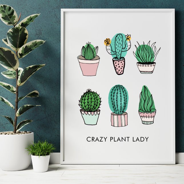 Cacti succules illustrieren personalisiertes Poste Poster (Von Creator hochgeladen)