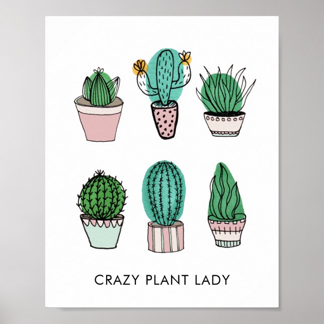 Cacti-Sukkulatur personalisiert Poster (Vorne)