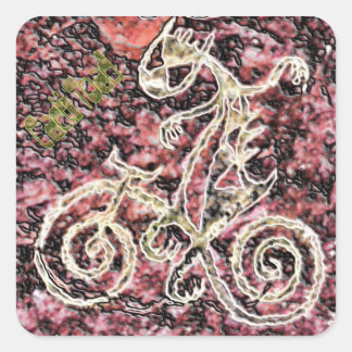 Cacti Toad Quadratischer Aufkleber