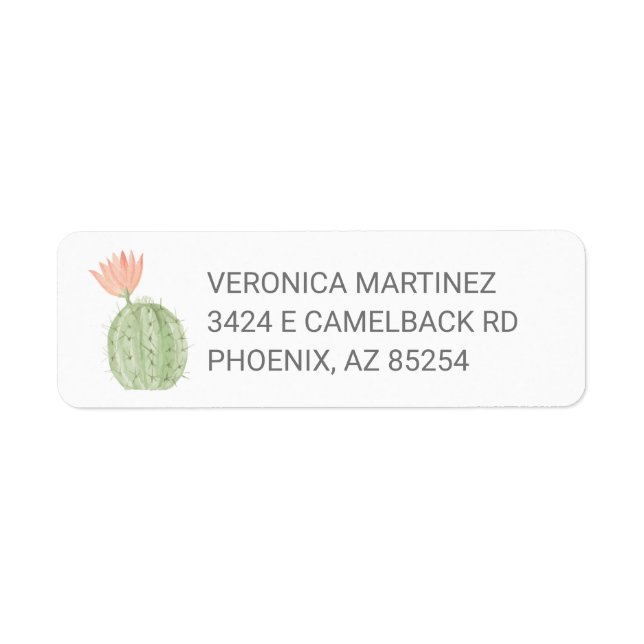 Cactus Address Labels (Vorne)