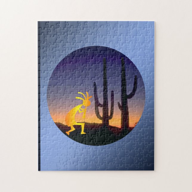 Cactus and Kokopelli Round Puzzle (Vertikal)