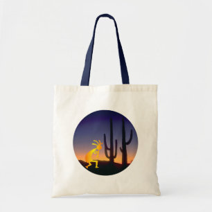 Cactus and Kokopelli Round Tragetasche