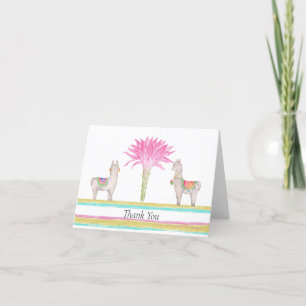 Cactus and Llama Dankeschön Card Dankeskarte