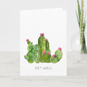 Cactus Art Blume ERHALTEN BALD Wüstenfreude Karte