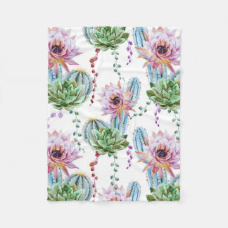 Cactus Art Pattern Fleecedecke