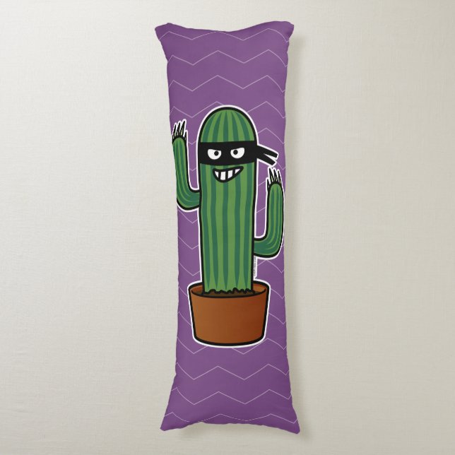 Cactus bandido ninja masked sneaky bandit seitenschläferkissen (Vorderseite Vertikal)