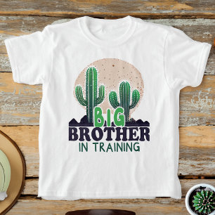 Cactus Big Brother in Training Baby Ankündigung Kleinkind T-shirt