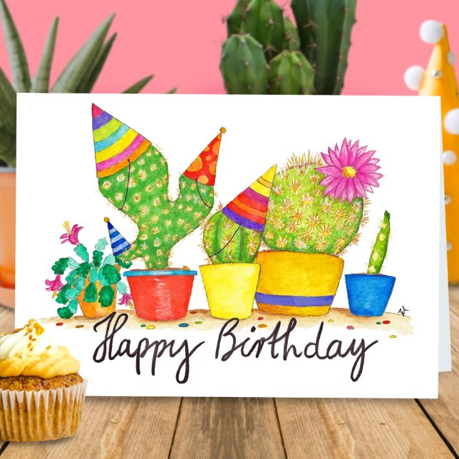 Cactus Birthday Grußkarte von Nicole Janes Karte (Von Creator hochgeladen)