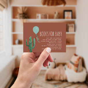 Cactus Blue Balloon Baby Shower Buy Request Begleitkarte