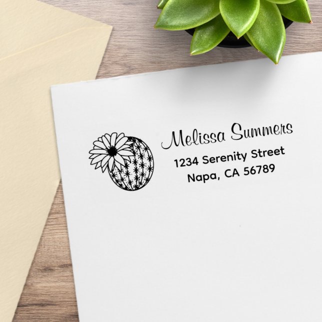 Cactus Blume Address Gummistempel (Von Creator hochgeladen)