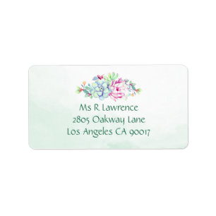 Cactus Blume Address Labels für Wasserfarben Adressaufkleber