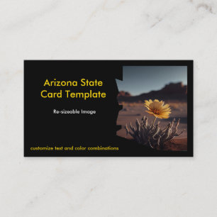 Cactus Blume Arizona Karte Staat Karte