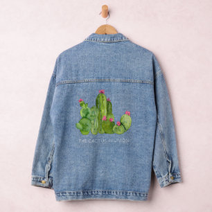 Cactus Blume Art Southwest Wüste Event Fun Jeansjacke