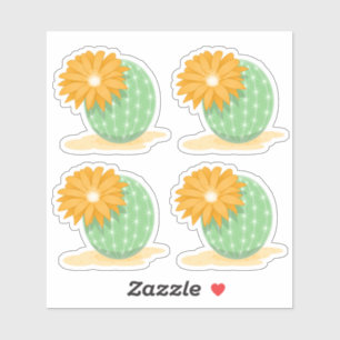 Cactus Blume Set 4 Aufkleber