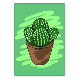 Cactus Blume Sketch Tischnummer