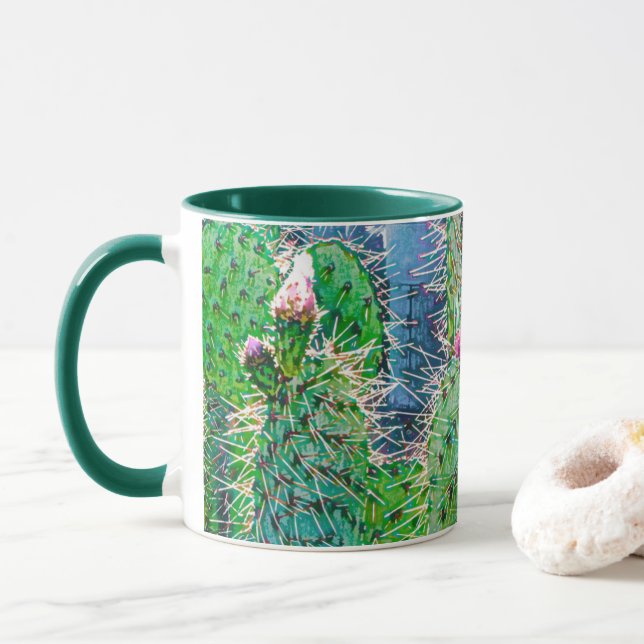 Cactus Blume Tasse (Mit Donut)
