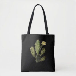 Cactus Blume Vintag Zeichnend Black Tote Bag