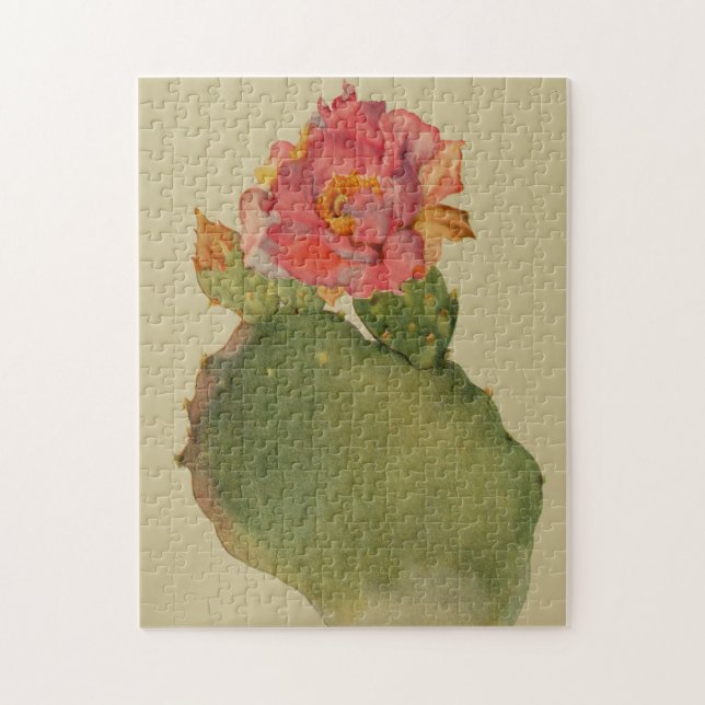 Cactus Blume Watercolor Margaret Armstrong Floral Puzzle (Vertikal)