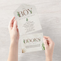 Cactus Book Request Baby Shower
