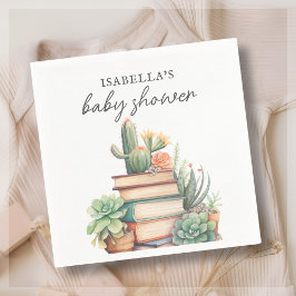 Cactus Book Themed | Babyparty Serviette