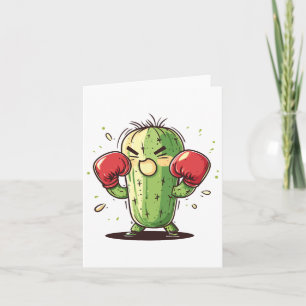 Cactus Boxer Funny Humour Ly Punch Karte