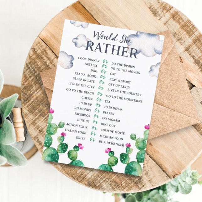 Cactus Brautparty würde eher eine Spielkarte haben Einladung (Von Creator hochgeladen)