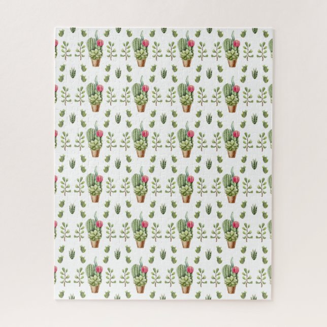 Cactus Cacti Succulents Pattern | Puzzle (Vertikal)
