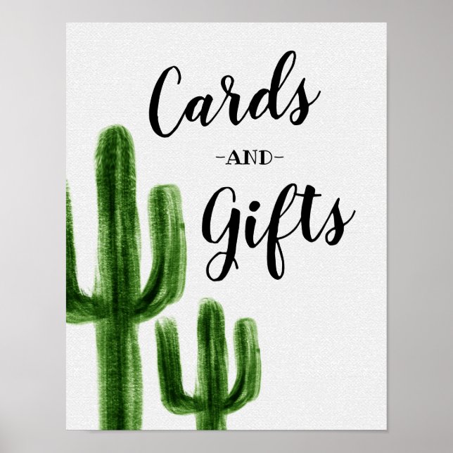 Cactus Cards and Gifts Signage Poster (Vorne)