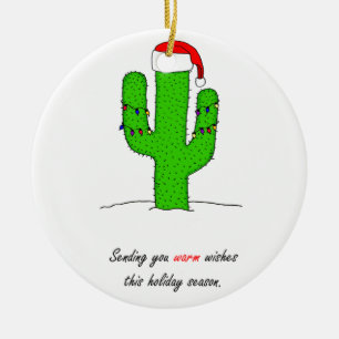 Cactus Christmas Keramik Ornament