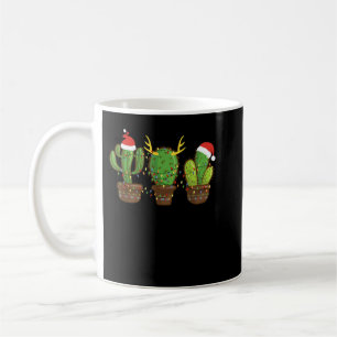 Cactus Christmas Light Cactus Weihnachtsmannmütze  Kaffeetasse