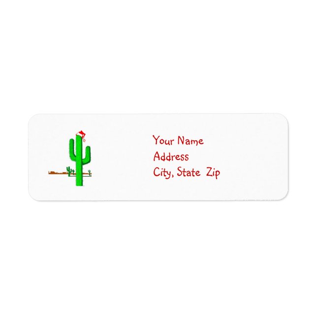 Cactus Christmas Tree - Address Labels (Vorne)